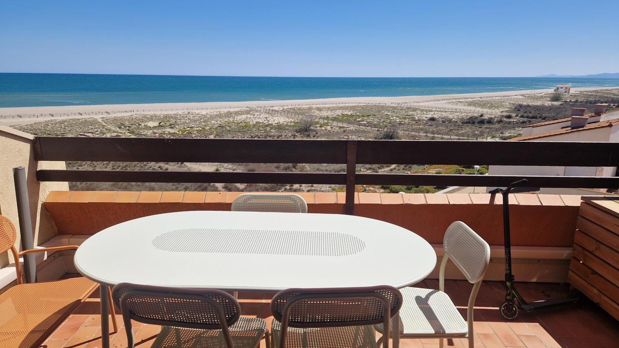 Appt T1 Bis, Terrasse Face Mer, Renove, Climatise Leucate Buitenkant foto